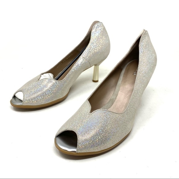 Beautifeel Reiley Disco Print Suede peep toe pumps - Picture 3 of 9